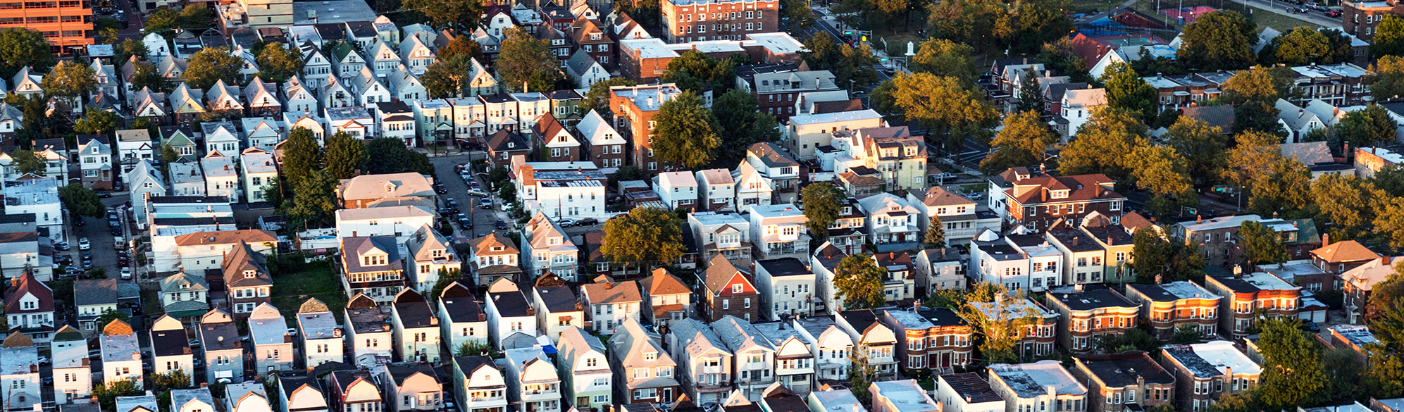 Photo: Aerial view of a town in New Jersey